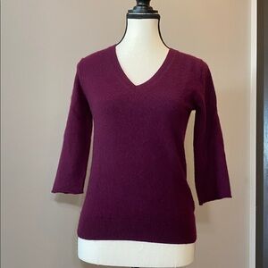 Women's V-Neck Sweater - Deep Purple